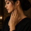 Gold Butterfly Pearl Hand Chain