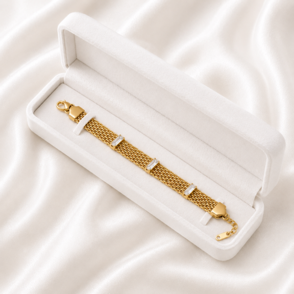Gold Crystal Multi-Layer Bracelet