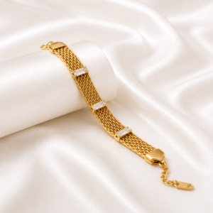 Gold Crystal Multi-Layer Bracelet