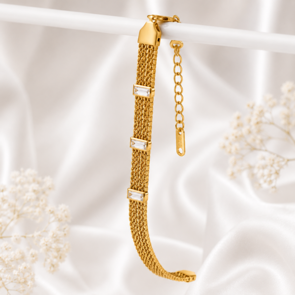 Gold Crystal Multi-Layer Bracelet