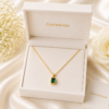 Emerald Green Gem Pendant Necklace