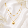 Gold Heart Layered Necklace | Stainless Steel | Gift for Women