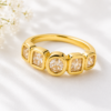 Elegant Crystal Gold Ring