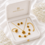 Black Swan Necklace & Earrings Jewelry Set