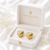 Crystal Heart Stud Earrings