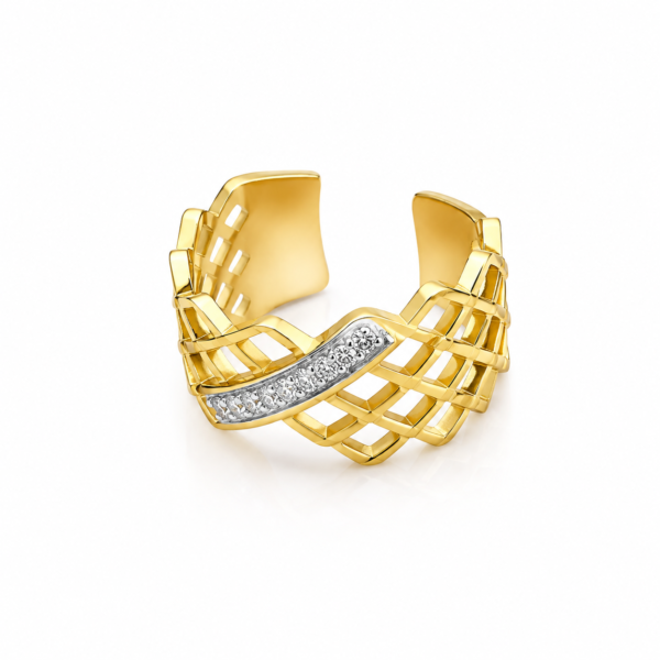 Gold Color Criss Cross Ring for Women – ZenviraLuxe