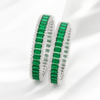 1 (2) ZL 01550020000 Emerald Green Zircon Bangle Bracelet