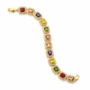 1 (2) ZL 095001200 Multi Color Square Zircon Bracelet