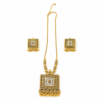 1 (2) Zl 055001050 Antique Square Pendant Necklace Set