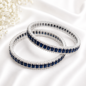 1 (6) ZL 01550020000 Royal Blue Zircon Bangle Set for Women