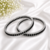 1 (7) ZL 01550020000 Black Zircon Bangle Set for Women