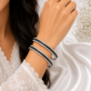 1 (8) ZL 01550020000 Black Zircon Bangle Set for Women