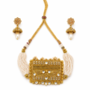 (12) ZL0200002600 Pearl Kundan Choker Necklace Set