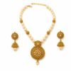 (13) ZL 0150002000 Traditional Pearl Jhumka Necklace Set