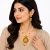 (13) ZL 0150002000 Traditional Pearl Jhumka Necklace Set
