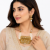(13) ZL0200002600 Pearl Kundan Choker Necklace Set