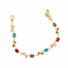 (14) 04800650 Multi Color Stone Leaf Bracelet
