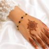 (5) ZL 04800650 Black Stone Leaf Bracelet