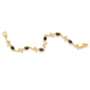 (6) ZL 04800650 Black Stone Leaf Bracelet