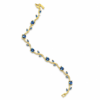 (8) ZL 04800650 Blue Stone Leaf Bracelet