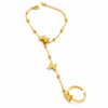 Gold Butterfly Hand Chain Bracelet with Ring for Women – ZenviraLuxe