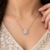 ZL 01500350 (3) Silver Color Round Solitaire Crystal Pendant Necklace for Women – ZenviraLuxe