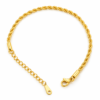ZL 0150300 (2) Gold Color Twisted Rope Chain Bracelet with Adjustable Clasp – ZenviraLuxe
