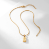rose_gold_pendant_necklace_same_size Rectangular Crystal Pendant Necklace in Gold Color with Red Stone – ZenviraLuxe
